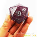 Bescon Glitter Jumbo D20 38MM, Big Size 20 Sides Dice Glitter Colors, Big 20 Faces Cube 1.5 inch